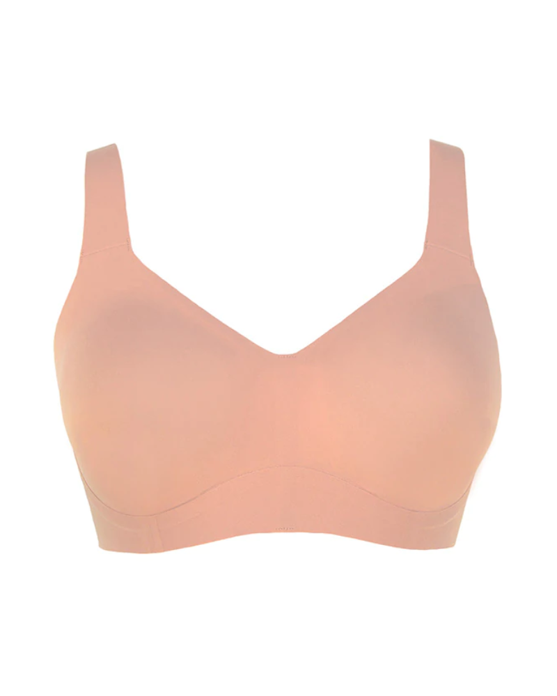 MEDIUM SUPPORT a technical wireless bra with ergonomic cuts, elasticised  trimmings