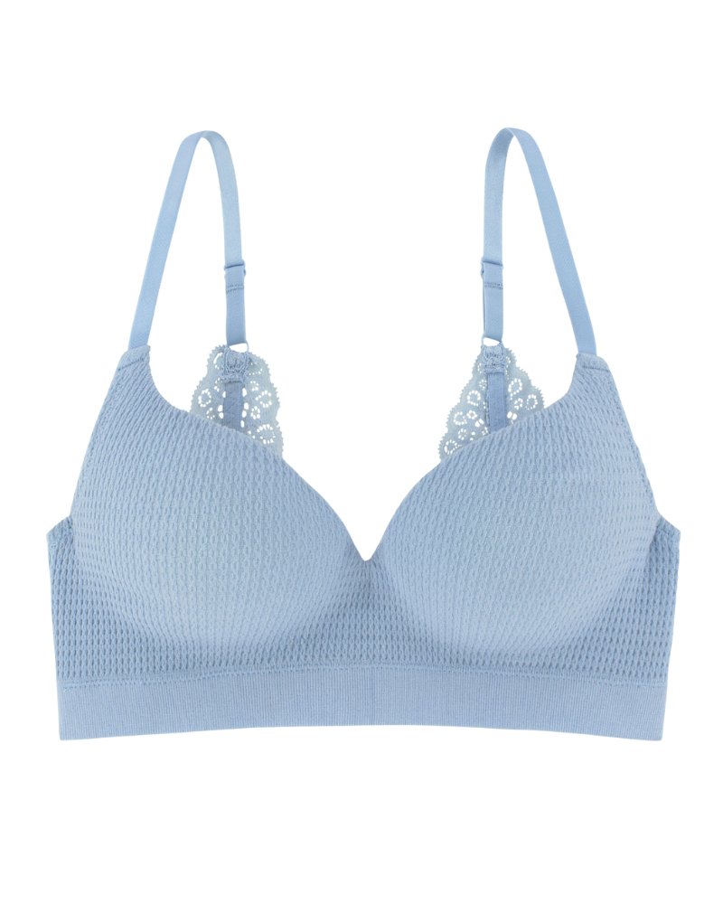 Buy Cotton Rich Solid Non-Padded Full Cup Wire Free Full Figure Bra - Dark  Blue online