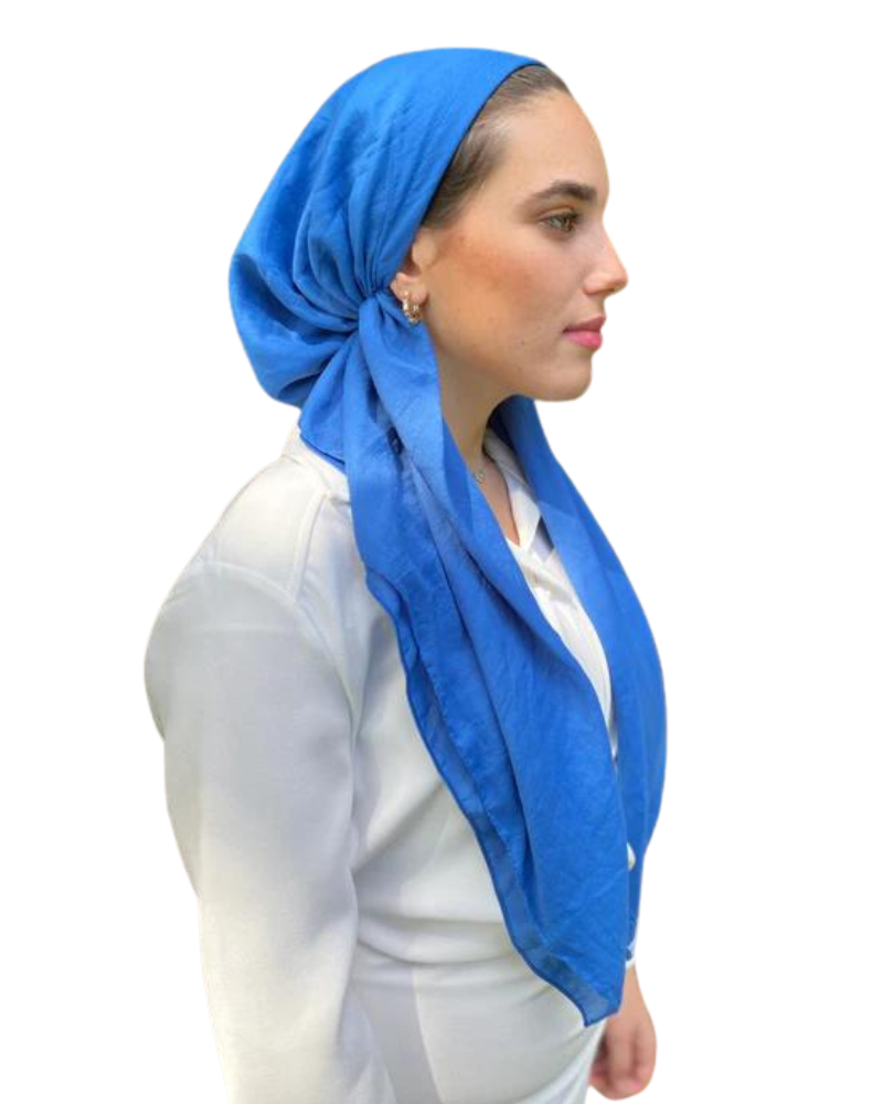 Scarf Bar SB Classic Solid Cobalt Pre-Tied Bandanna with Full Grip ...