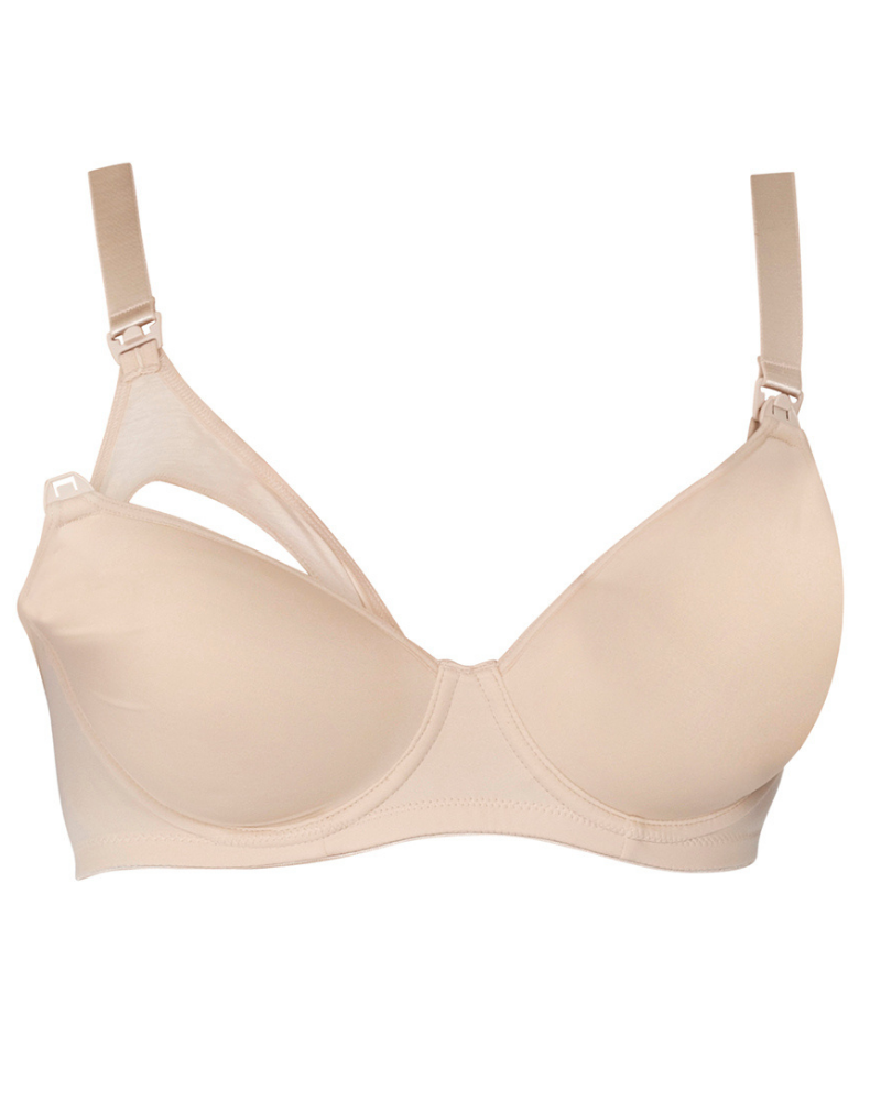 New QT INTIMATES ULTRA SMOOTH NURSING BRA WITH UNDERWIRE NUDE SIZE 40B 