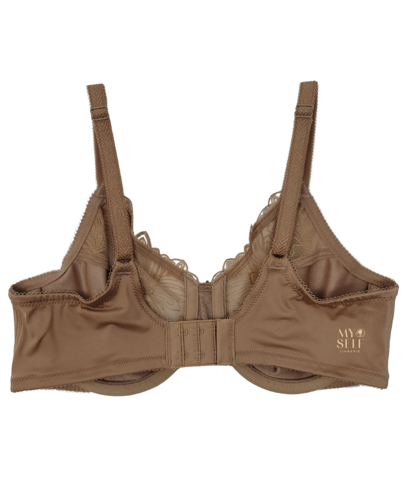 Women's Va Bien 601 Vintage Fit Unlined Minimizer Underwire Bra (Nude  34DDD) 