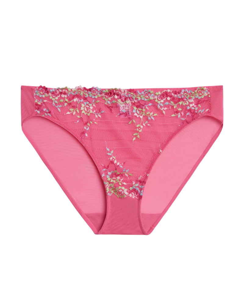 Victoria's Secret Low-Rise Thong Medium M Pink Lace Geometric 