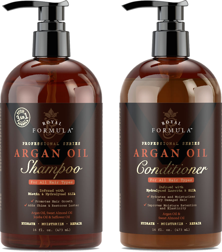Argan Oil Shampoo and Conditioner Set (2 X 16 oz/473 ml) – Royal Formula