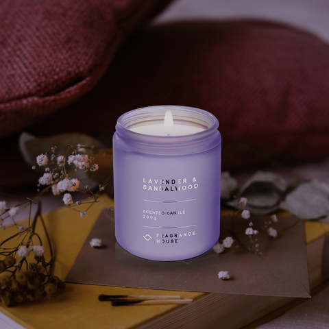 a candle mixed with lavender and sandalwood which can improve the mental problem