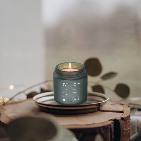 a citrus candle with bay leaf which can uplift your mood