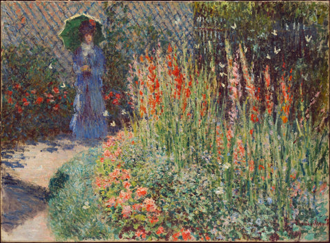 Rounded Flower Beds (1876), oil on canvas, by Claude Monet.