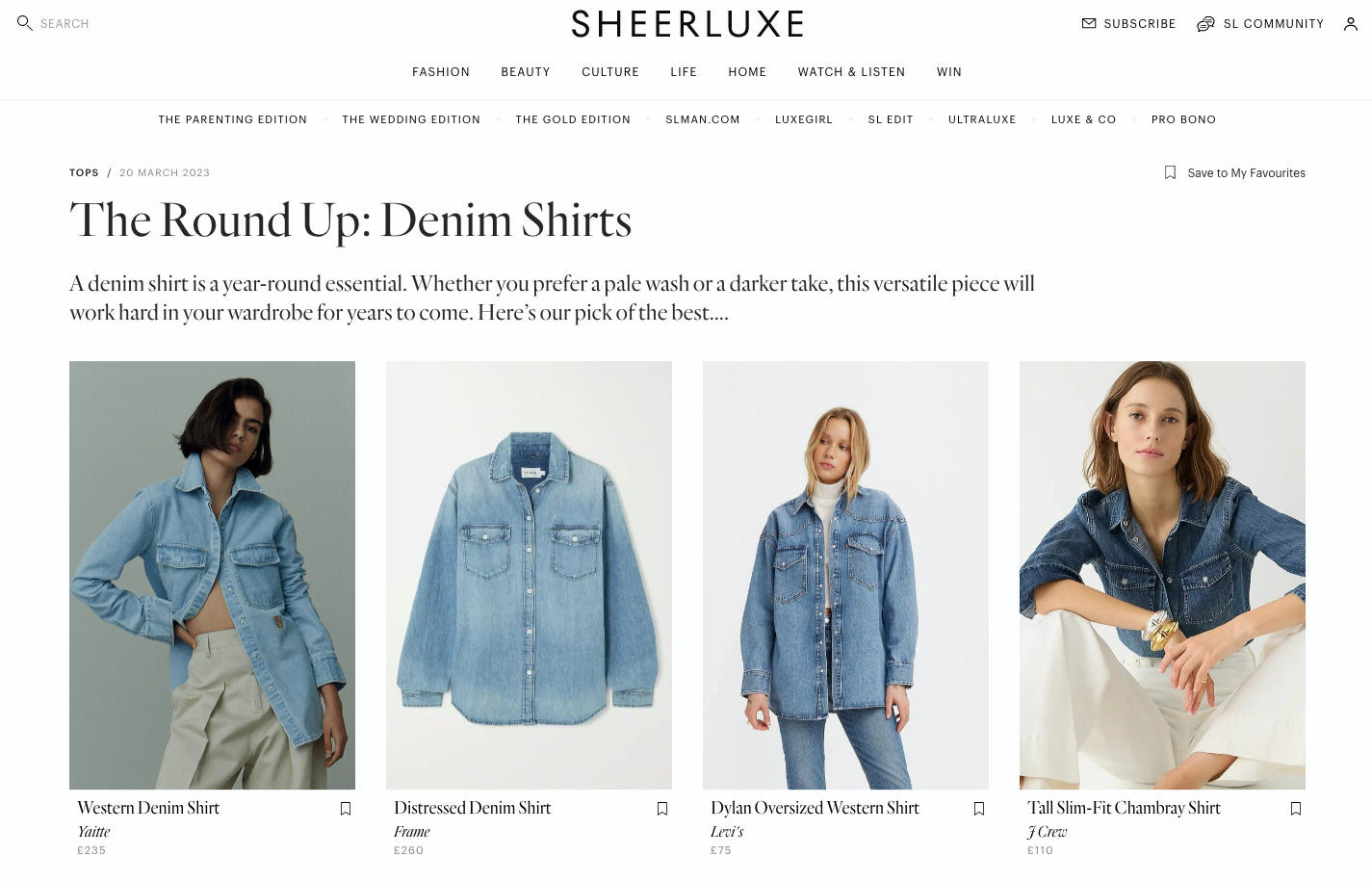 YAITTE Western denim shirt Sheerluxe