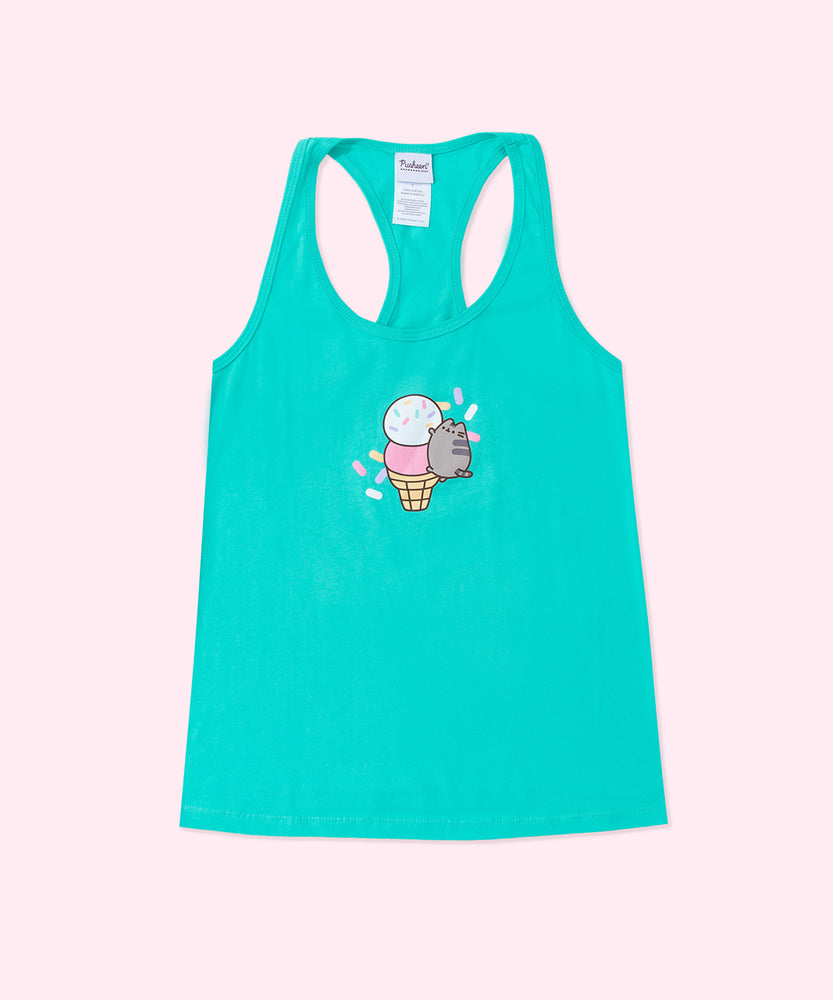 Hello Kitty X Pusheen Pink Rainbow Girls Crop T-Shirt Plus Size