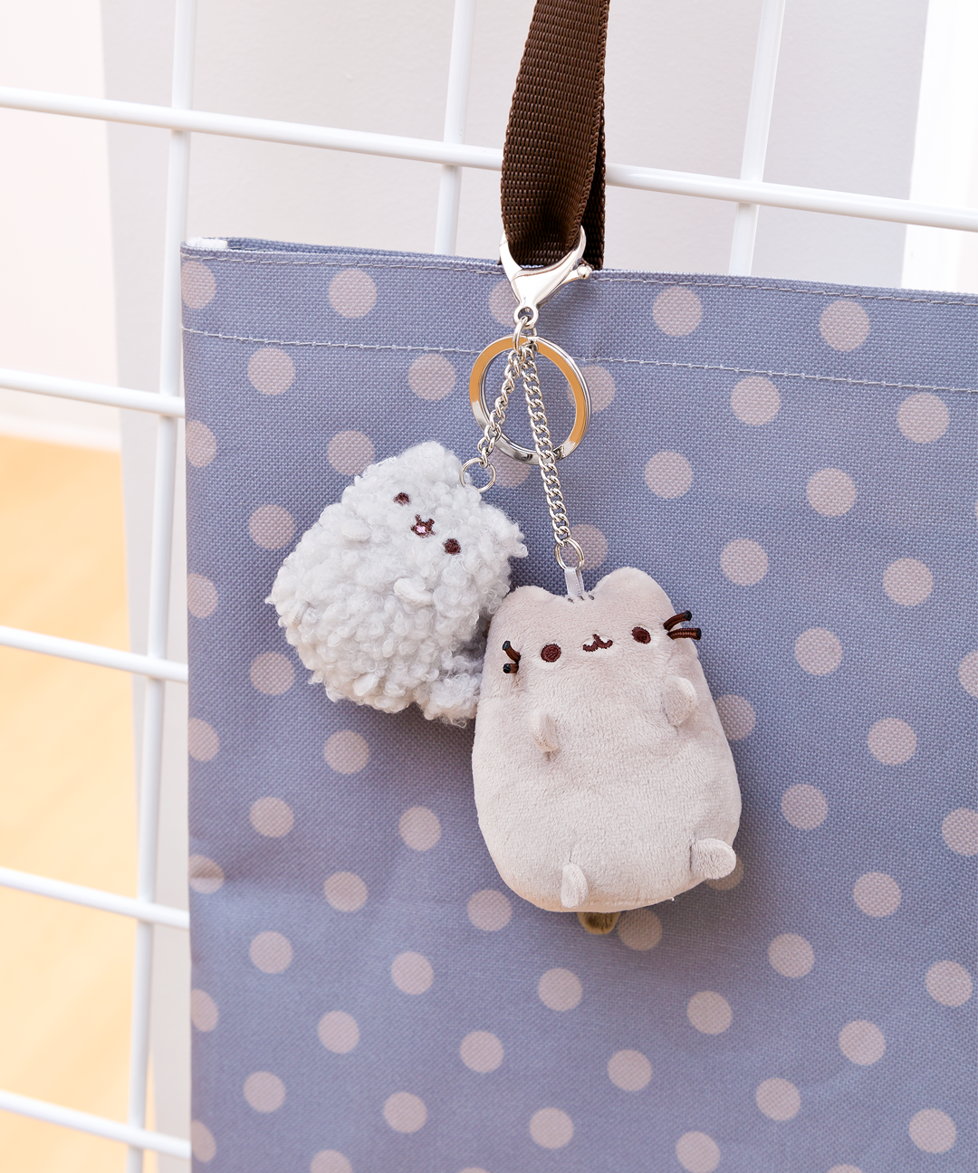 pusheen and stormy keychain