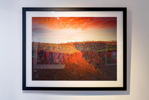 Black frame, North Western Australia outback sunset photography landscape