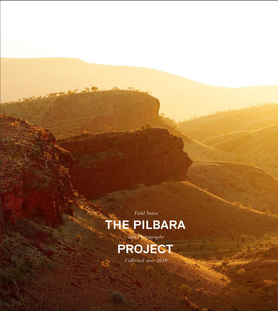 The cover of a book, called The Pilbara Project.  A photographic journey by 4 of Australia's leading landscape photographers including Christian Fletcher