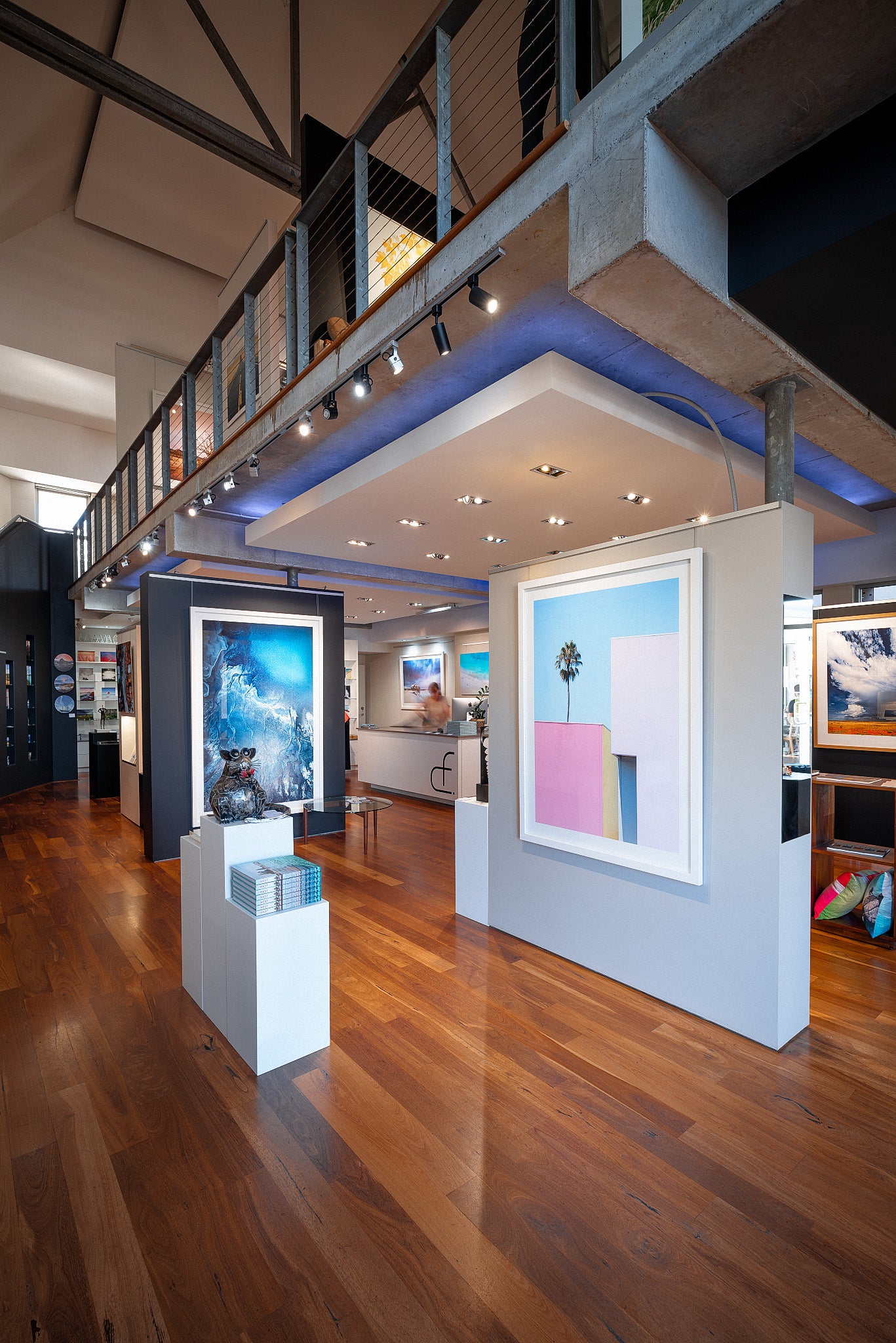 Interior view of photographic gallery in Dunsborough, Western Australia, by renowned photographer, Christian Fletcher