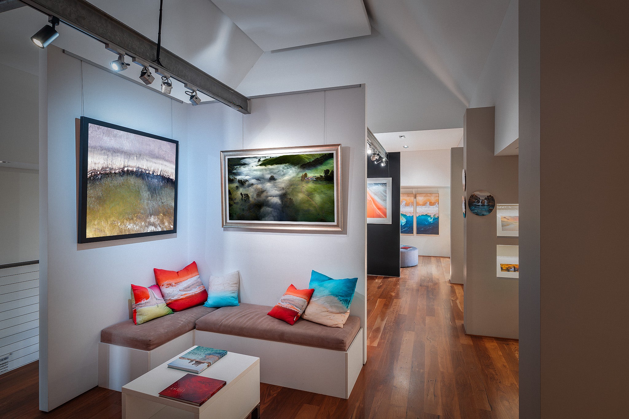 Interior view of the upstairs of Christian Fletcher's photographic gallery in the South Western Australian town of Dunsborough