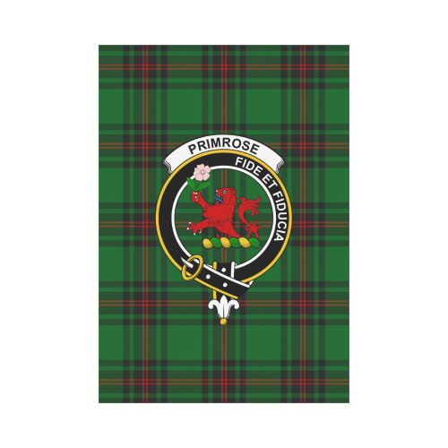 ScottishShop Garden Flag - Tartan Primrose Flag Clan Badge - Scottish Shop