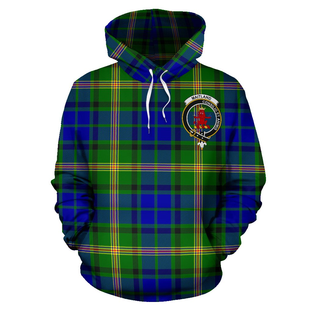 Tartan Hoodie - Clan Maitland Plaid Hoodie With Crest – Scottish Shop