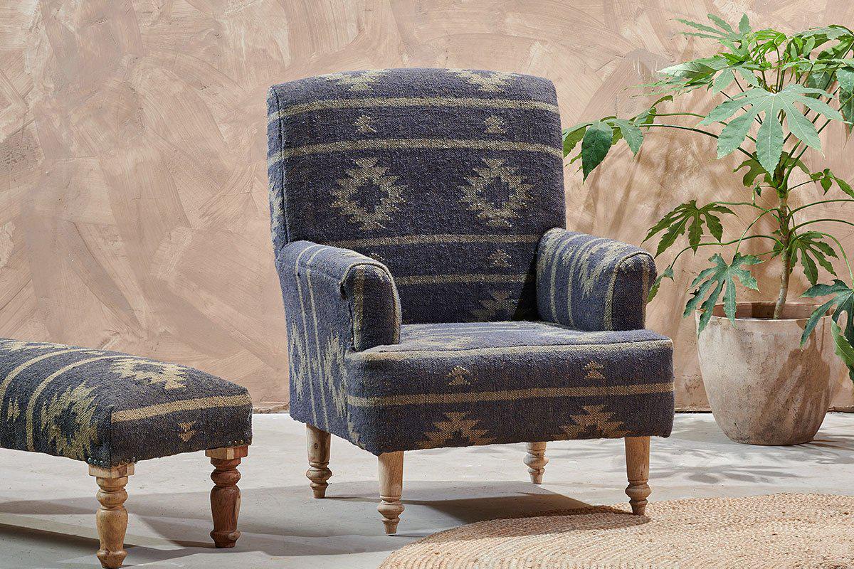 ikat arm chair