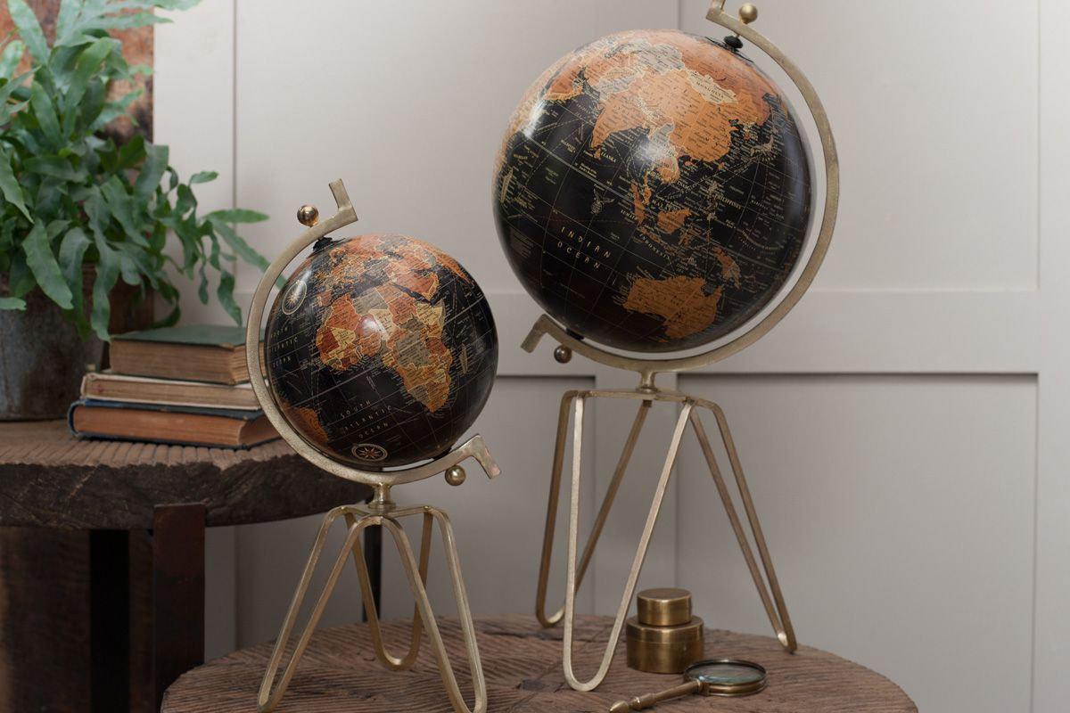 Nkuku Ebu Decorative Globe | Gift Jewellery & Accessories | Gold | Large 64 x 32 cm (Diameter)