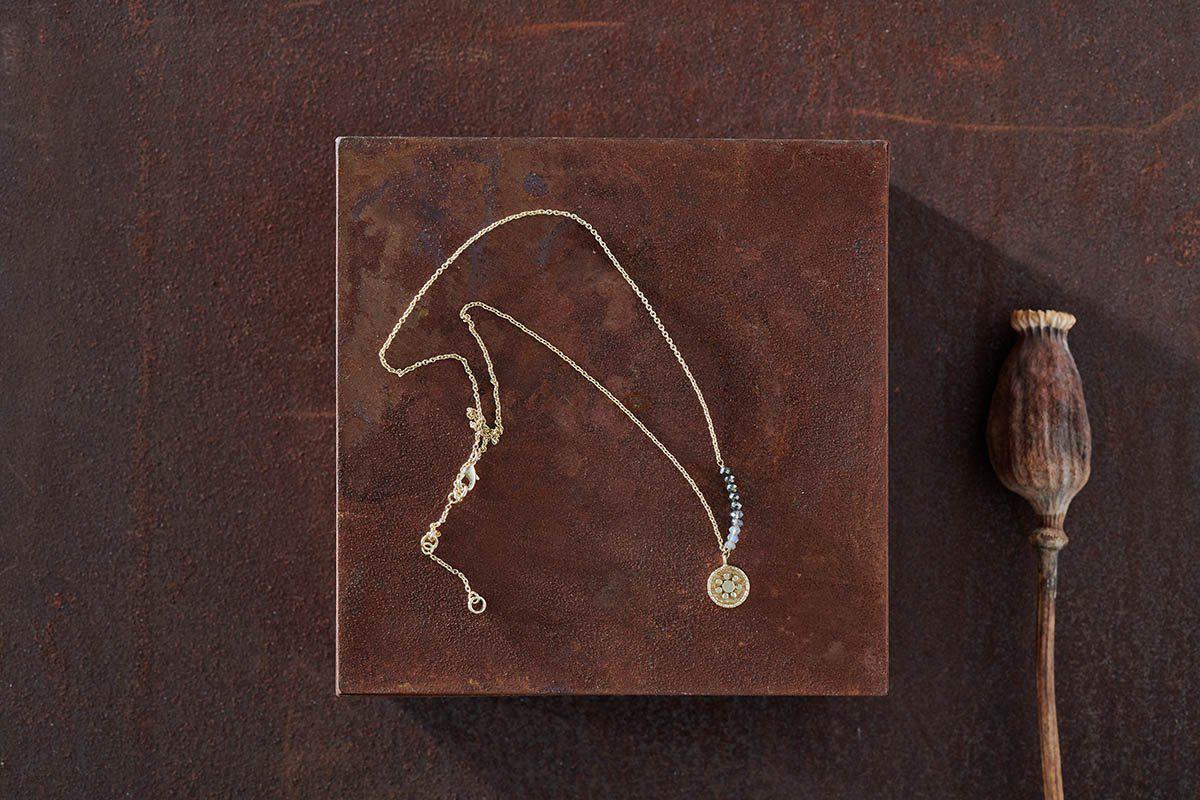Nkuku Jaki Necklace | Gift Jewellery & Accessories | Gold | Drop 27 cm