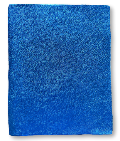 BLUE Metallic Leather Hide // Choose Your Size//genuine Metal Blue Leather  Skin //shiny Pieces for Crafting //ROYAL BLUE, 352, 0.9mm/2.25oz 