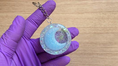 Moon bezel key chain