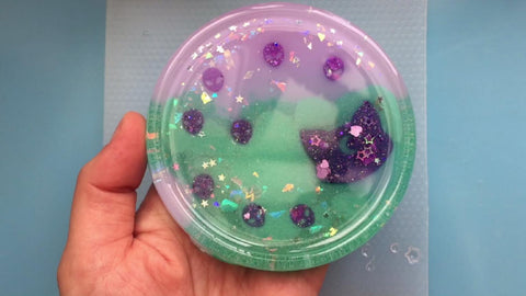 pastel galaxy resin coaster mold is finished 