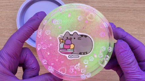 pusheen resin coaster