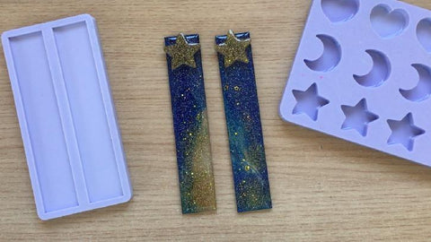 Beautiful Night Sky Bookmarks resin tutorial