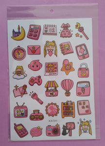 kawaii sailor moon stickers 1 sheet the crafts and glitter shop