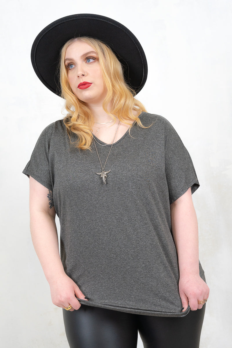 Gimme Danger Grey Slouch Tee