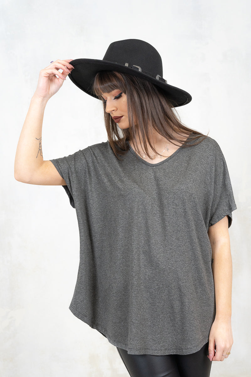 Gimme Danger Grey Slouch Tee