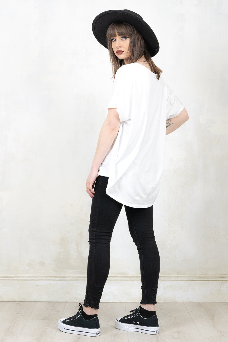 Gimme Danger White Slouch Tee