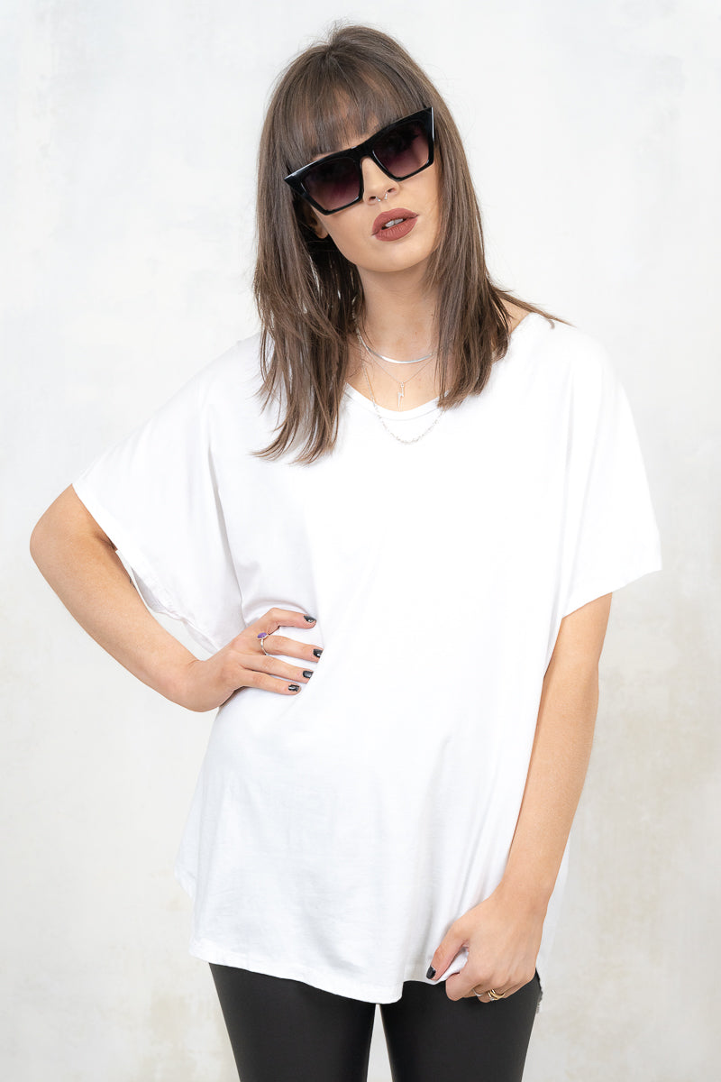 Gimme Danger White Slouch Tee