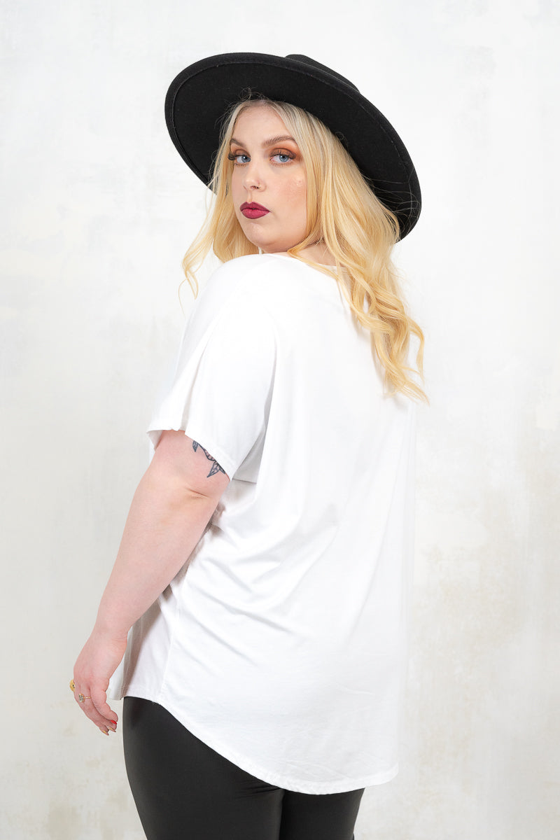 Gimme Danger White Slouch Tee