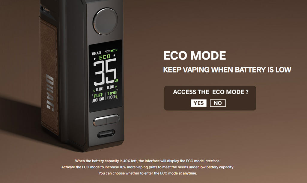 VooPoo-Drag-E60-Pod-Mod-Kit-eco-mode