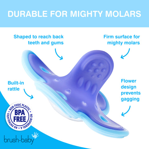 blue BrushBaby Molar Munch for teething children