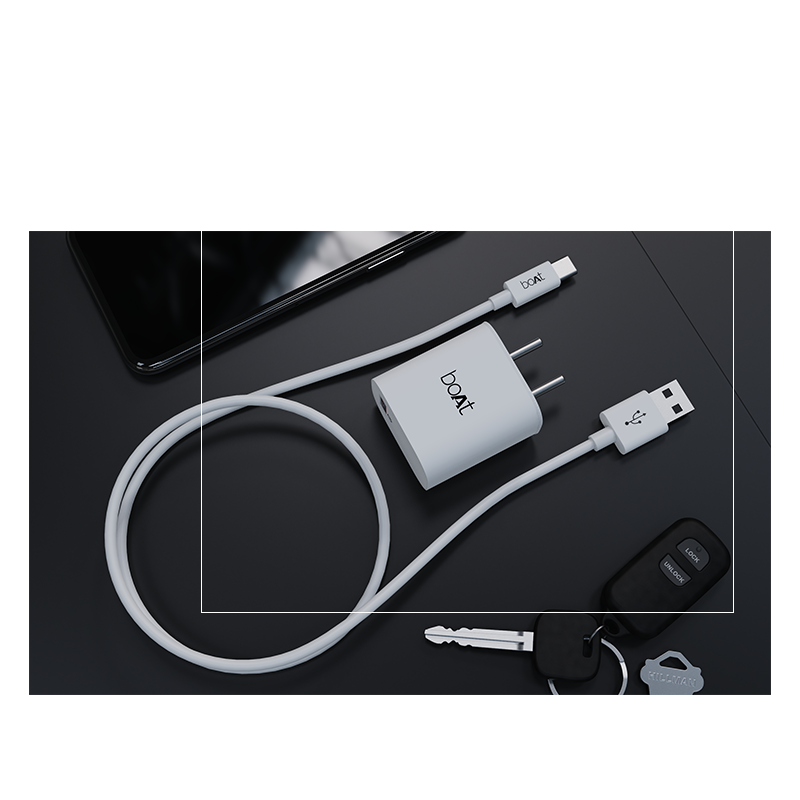 boAt WCD QC3.0 With Type C Cable | Fast Charger with Quick Charge 3.0, Smart IC protection, Spark protection - boAt Lifestyle