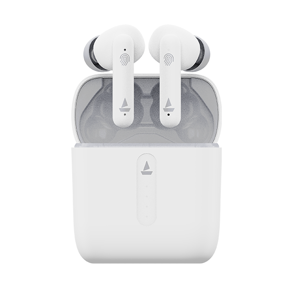 boat wireless earphones white