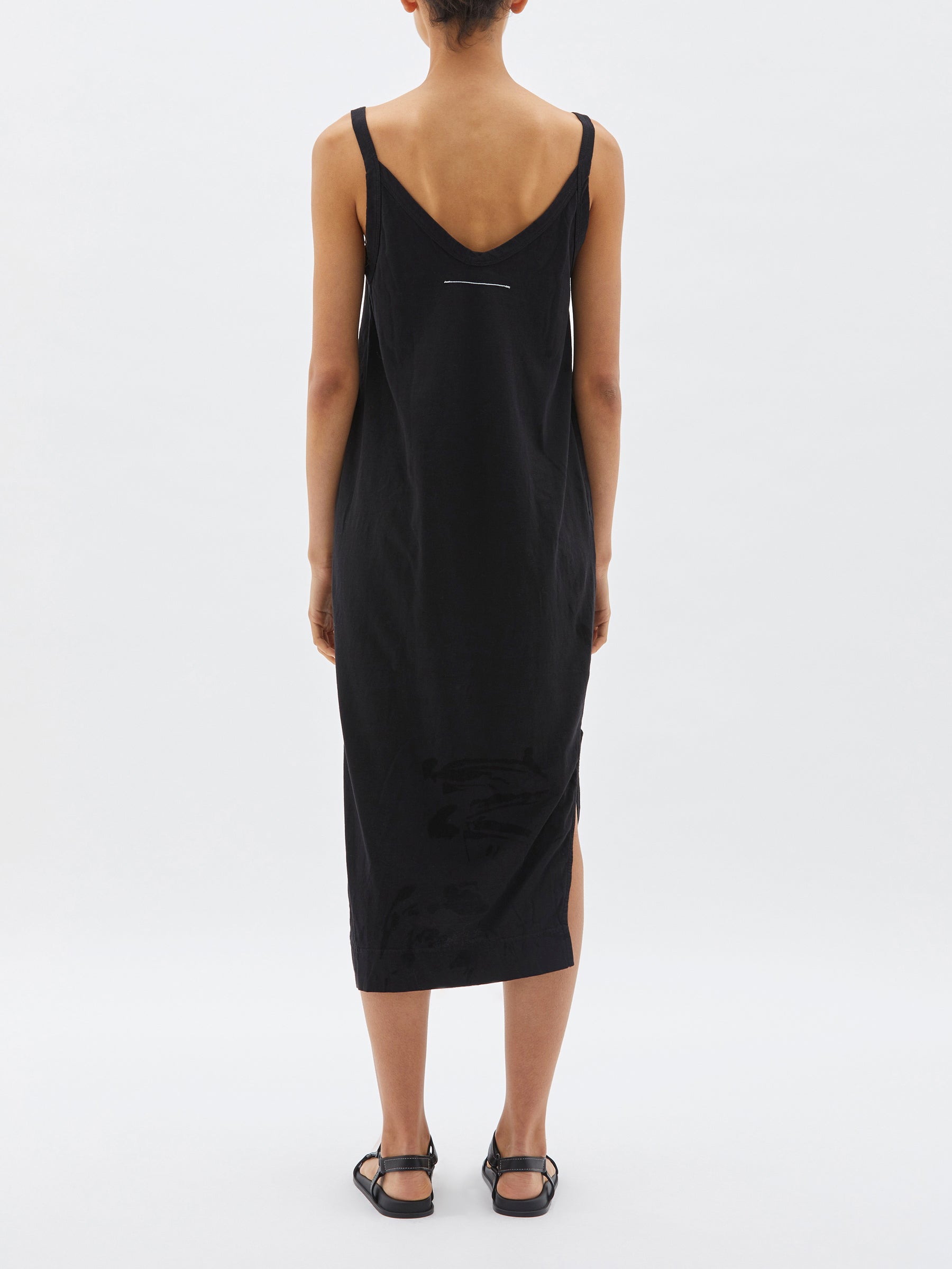 bassike v neck jersey slip dress