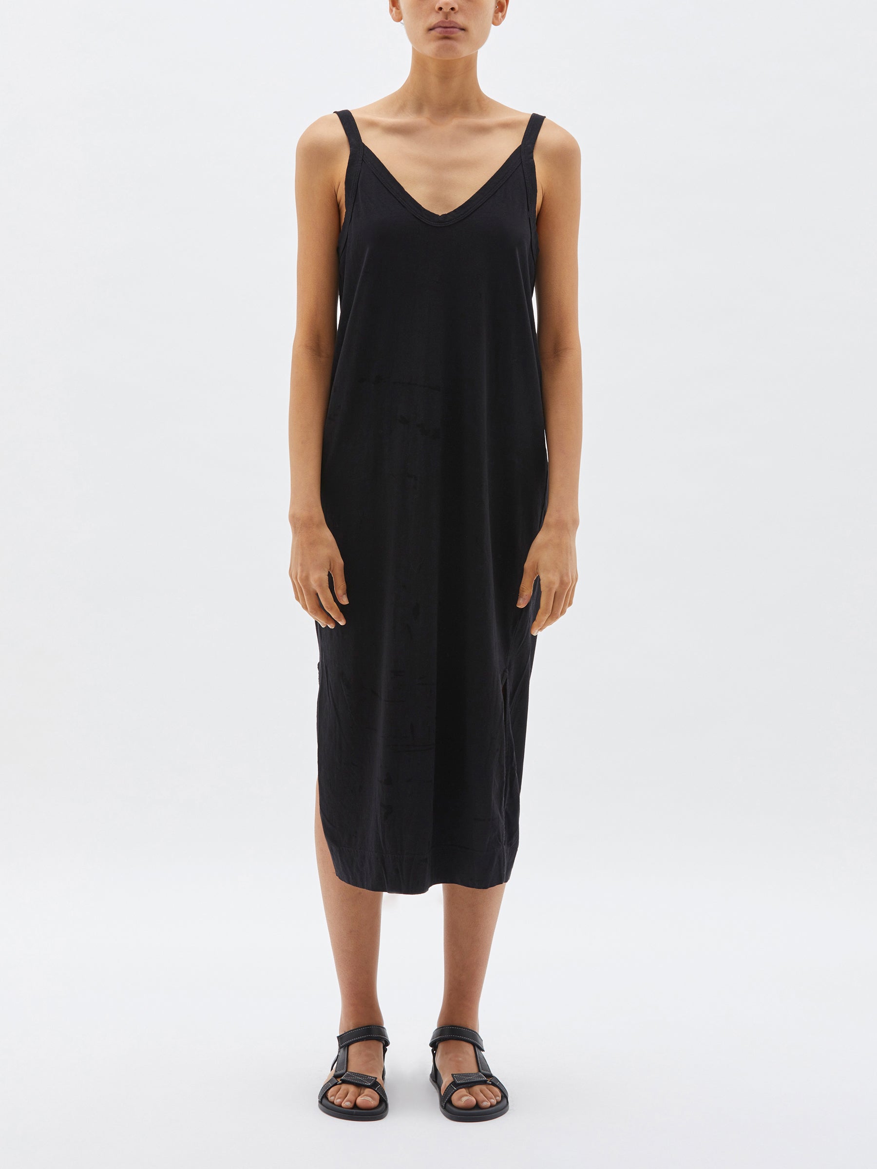 v neck jersey dress