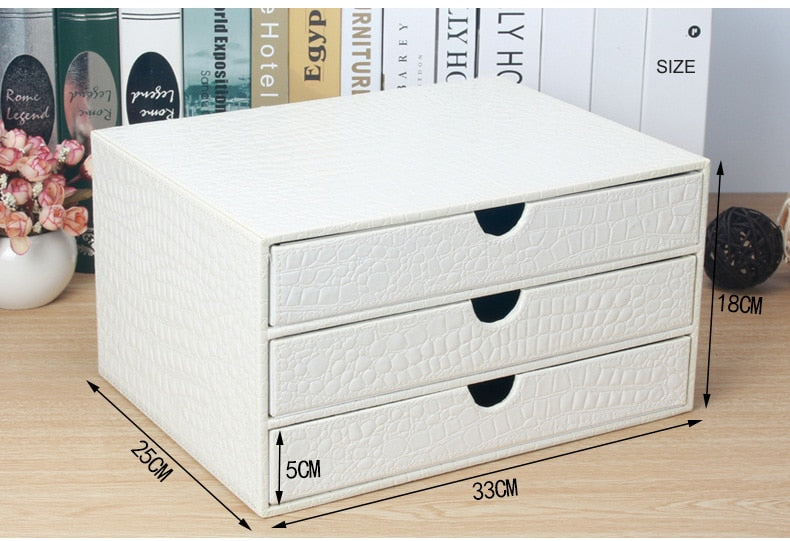 3 Drawer White Desk Organizer White Wood File Cabinet Tigergizmo