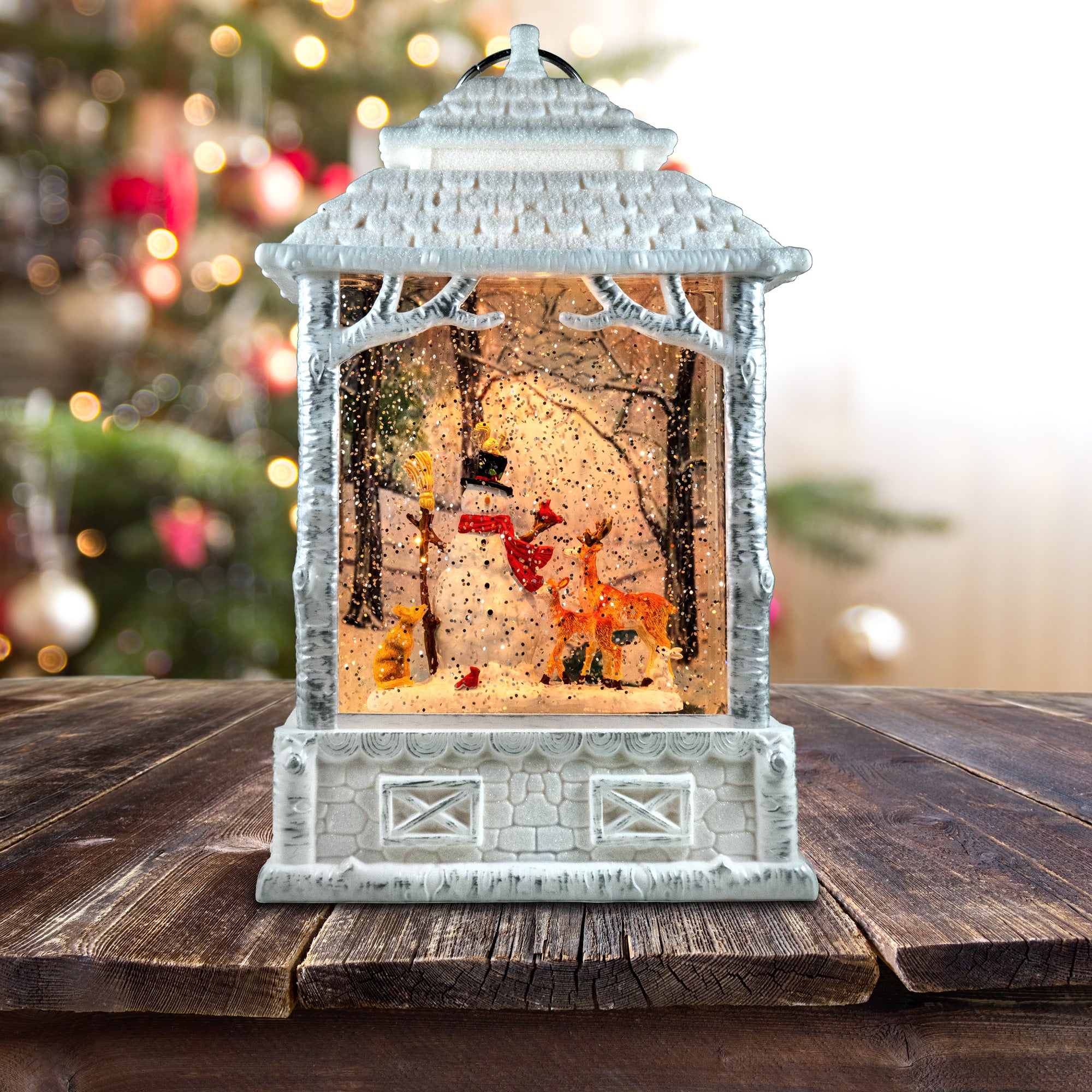 Musical Snowman in a Camper Decoration - San Francisco Music Box