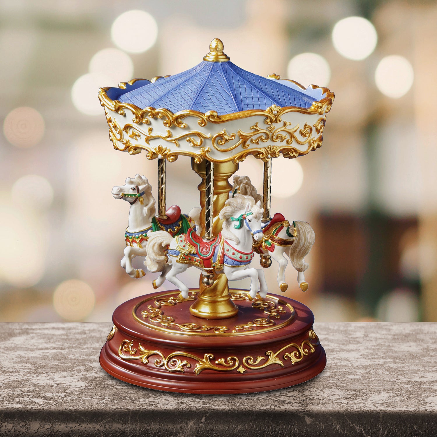 Hearts & Roses Rocking Horse - San Francisco Music Box Company