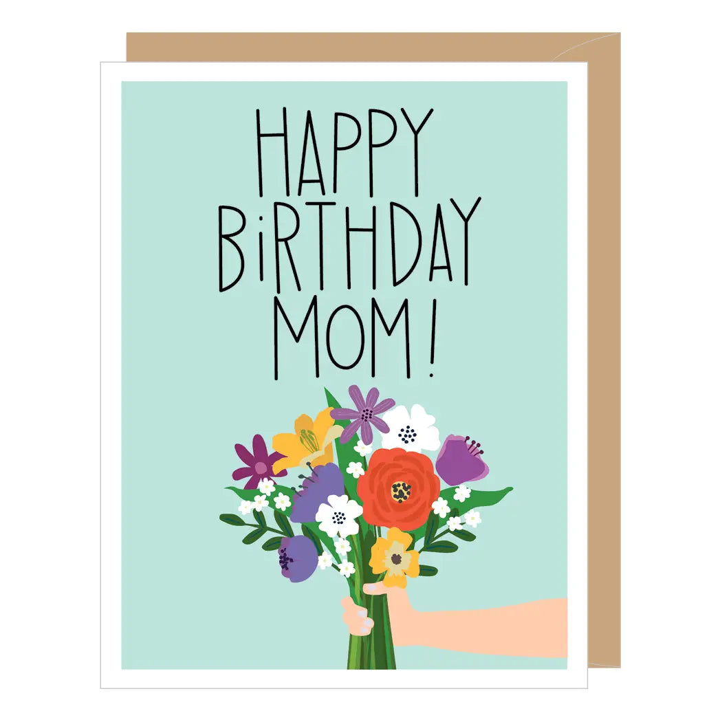 Flower Bouquet Birthday Mom Card