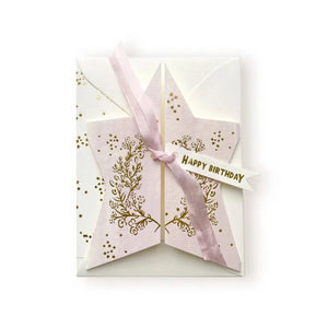 Lilac Gold Star Birthday Card - Hitchcock Paper Co.