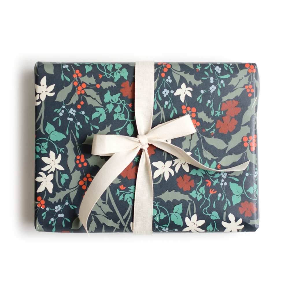 Brave November Gift Wrapping Paper- 3 Wrapping Paper Sheets (25x35), 3  Cards & Ribbon-Floral Wrapping Paper Wedding Wrapping Paper and Ribbon Set