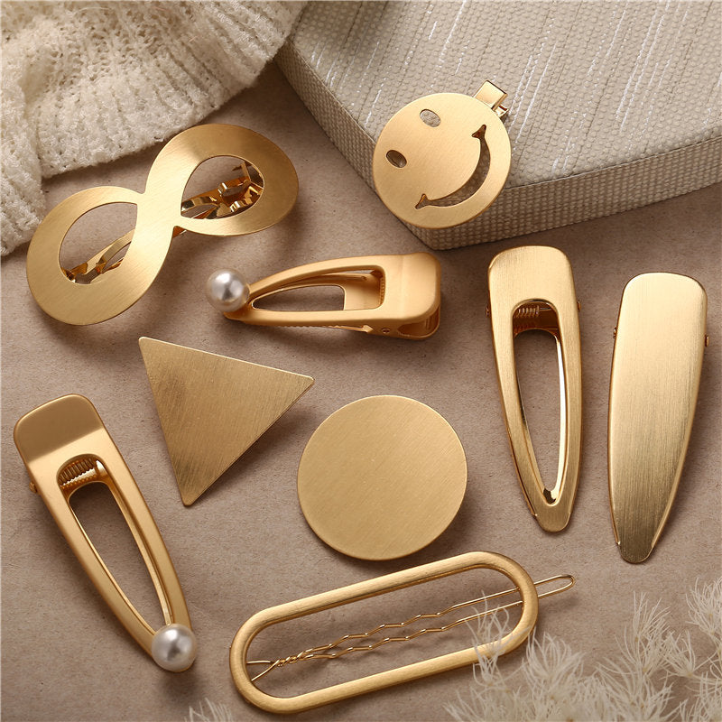 gold hair clips