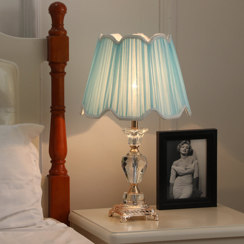 Crystal Table Lamps Desk Lights Luxury  Dimmer Modern Contemporary Fabric for Foyer Living Room Office Creative Bed Room Hotel