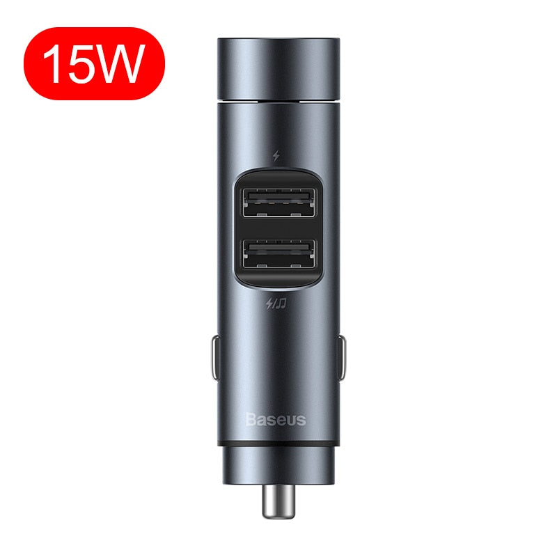 Baseus FM Transmitter Car Wireless Bluetooth 5.0 FM Radio Modulator Car Kit 3.1A USB Car Charger Handsfree Aux Audio MP3 Player