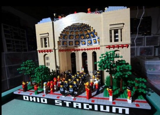 Buckeyes stadium replica LEGO blocks