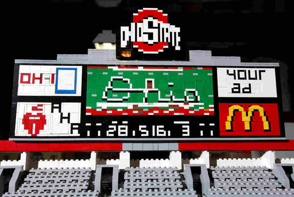 Buckeyes stadium replica LEGO blocks